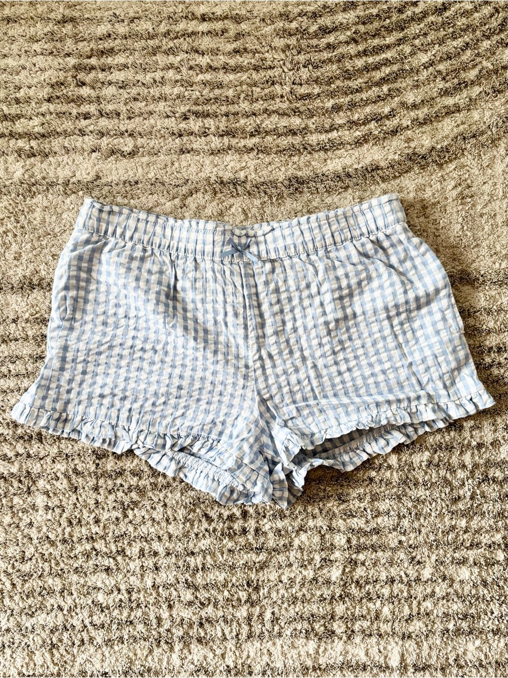 H&M Light Blue Gingham Shorts